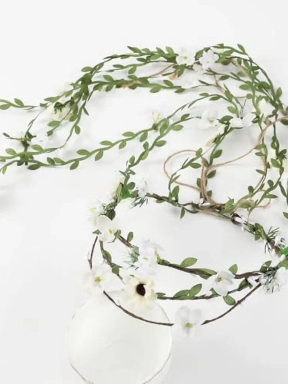 Handmade Polyester Flower Crown Headband for Women Weddings Boho Hair Wreath
